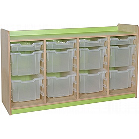 KubbyClass Library Quad Column Combination Tray Storage Unit - Education
