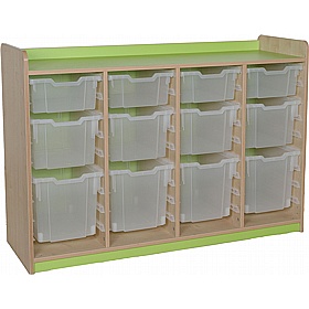 KubbyClass Library Quad Column Combination Tray Storage Unit - Education
