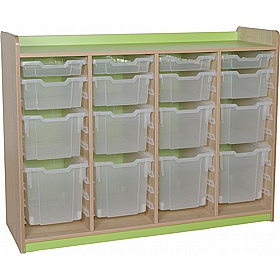 KubbyClass Library Quad Column Combination Tray Storage Unit - Education