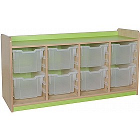 KubbyClass Library Quad Column Combination Tray Storage Unit - Education