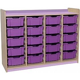 KubbyClass Library Quad Column Combination Tray Storage Unit - Education