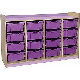 KubbyClass Library Quad Column Combination Tray Storage Unit - Education
