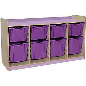 KubbyClass Library Quad Column Combination Tray Storage Unit - Education