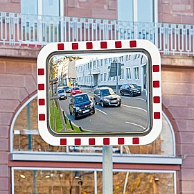 Durabel Lite Stainless Steel IceFree Rectangular Traffic Mirrors