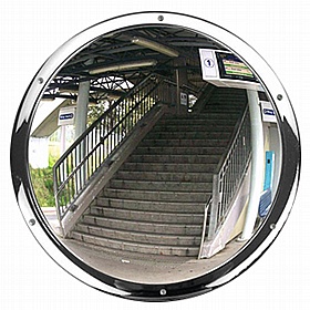 Anti-Vandal Round Stainless Steel Mirror