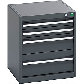 Bott Cubio 4 Drawer Anthracite Metal Cabinets