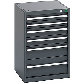 Bott Cubio 6 Drawer Anthracite Metal Cabinets