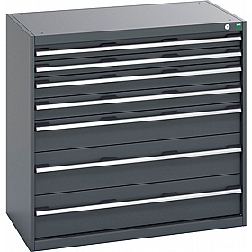Bott Cubio 7 Drawer Anthracite Metal Cabinets - Workshop