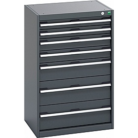 Bott Cubio 7 Drawer Anthracite Metal Cabinets - Workshop