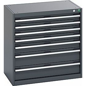 Bott Cubio 7 Drawer Anthracite Metal Cabinets - Workshop