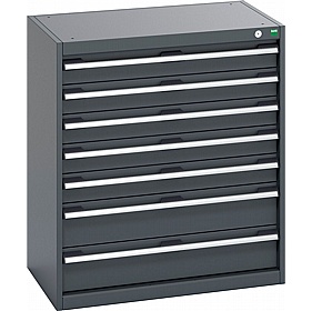 Bott Cubio 7 Drawer Anthracite Metal Cabinets - Workshop