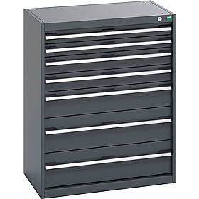 Bott Cubio 7 Drawer Anthracite Metal Cabinets - Workshop