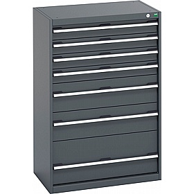 Bott Cubio 7 Drawer Anthracite Metal Cabinets - Workshop