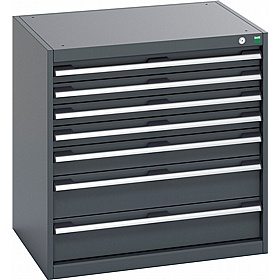 Bott Cubio 7 Drawer Anthracite Metal Cabinets - Workshop