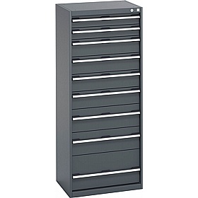 Bott Cubio 9 Drawer Anthracite Metal Cabinets