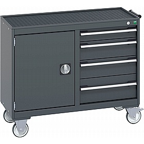 Bott Cubio Mobile Combination Anthracite Metal Cabinets with Top Tray and Mat