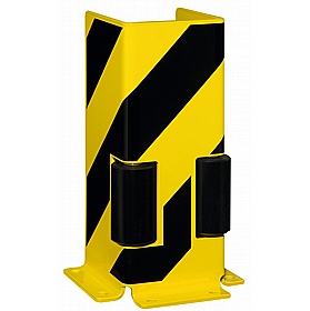 Black Bull Impact Protection Pallet Racking U-Profile Protectors with Guide Rollers