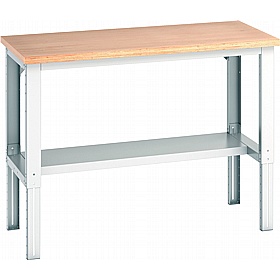 Bott Cubio Rectangular Multiplex Height Adjustable Work Benches with Shelf