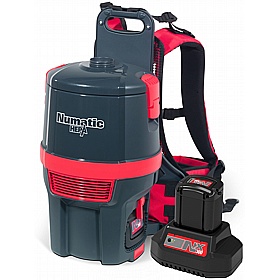 Numatic Pro Cordless RSB150NX HEPA Rucsac Backpack Commercial Dry Vacuum Cleaner - Cleaning & Hygiene