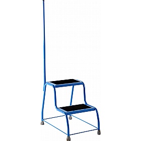 Steptek Robust Coloured Portable Steps with Post Rail