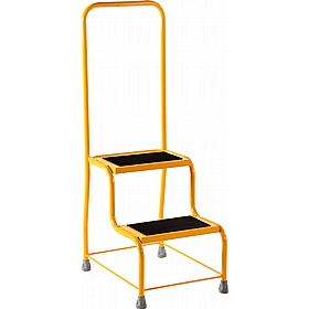 Steptek Robust Coloured Portable Steps with Handrail