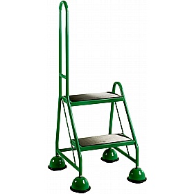 Steptek Single Sided Two Step Mobile Steps with Single Handrail