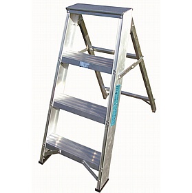 Lyte Industrial Swingback Aluminium Step Ladders