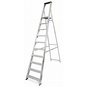 Lyte Industrial Swingback Aluminium Platform Step Ladders - Access Equipment