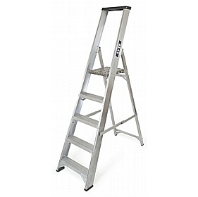Lyte Industrial Swingback Aluminium Platform Step Ladders - Access Equipment