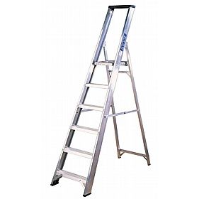 Lyte Industrial Swingback Aluminium Platform Step Ladders - Access Equipment