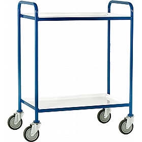 Loadtek 2 Shelf Tray Trolleys with White Epoxy Trays