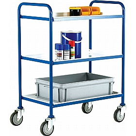 Loadtek 3 Shelf Tray Trolleys with White Epoxy Trays