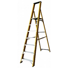 Lyte Industrial Swingback Glass Fibre Platform Step Ladders - Access Equipment