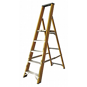 Lyte Industrial Swingback Glass Fibre Platform Step Ladders - Access Equipment