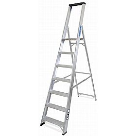 Lyte Industrial Swingback Aluminium Platform Step Ladders - Access Equipment