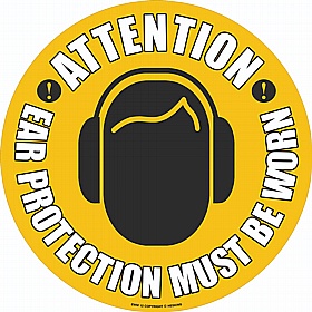 PROline Attention Ear Protection Floor Sign