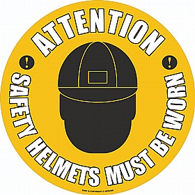 PROline Attention Safety Helmet Floor Sign