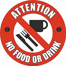 PROline Attention No Food or Drink Floor Sign