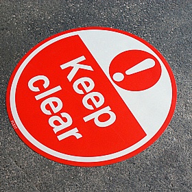 PROline Keep Clear Red Floor Sign