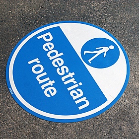 PROline Pedestrian Route Floor Sign