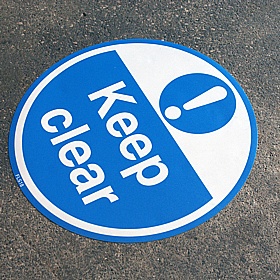 PROline Keep Clear Blue Floor Sign