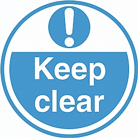 PROline Keep Clear Blue Floor Sign - Premises