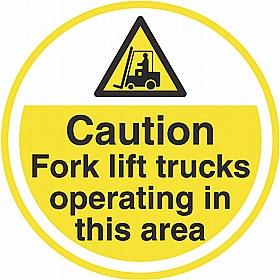 PROline Caution Fork Lift Floor Sign - Premises