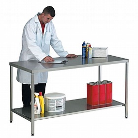 Industro Heavy Duty Stainless Steel Workbenches with Lower Shelf