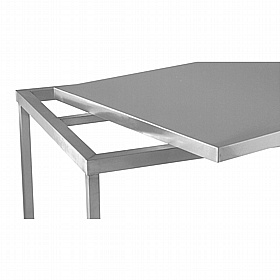 Industro Heavy Duty Stainless Steel Workbenches with Lower Shelf & Suspended Cabinet - Workshop