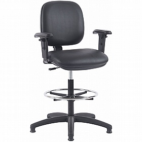 Ergo Anti-Bacterial Vinyl Draughtsman Chairs - Office Furniture