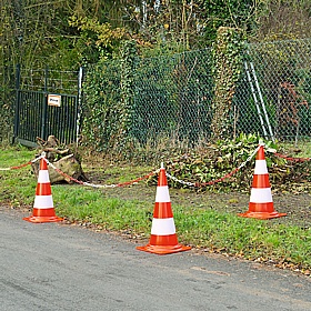 Traffic-Line Fluorescent Traffic Cones
