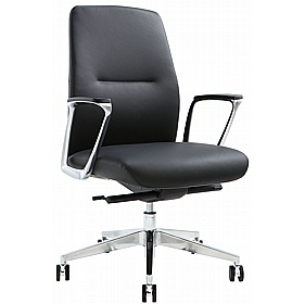 Noble Luxury Medium Back Top Grain Leather Executive Office Chair