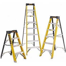 Climb-It Fibreglass Swingback Step Ladders