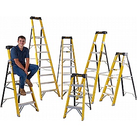 Climb-It Fibreglass Swingback Step Ladders - Access Equipment